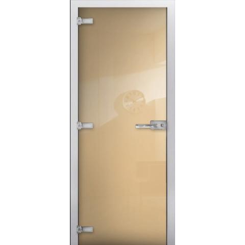 Cтеклянная межкомнатная дверь DS RAL 1015